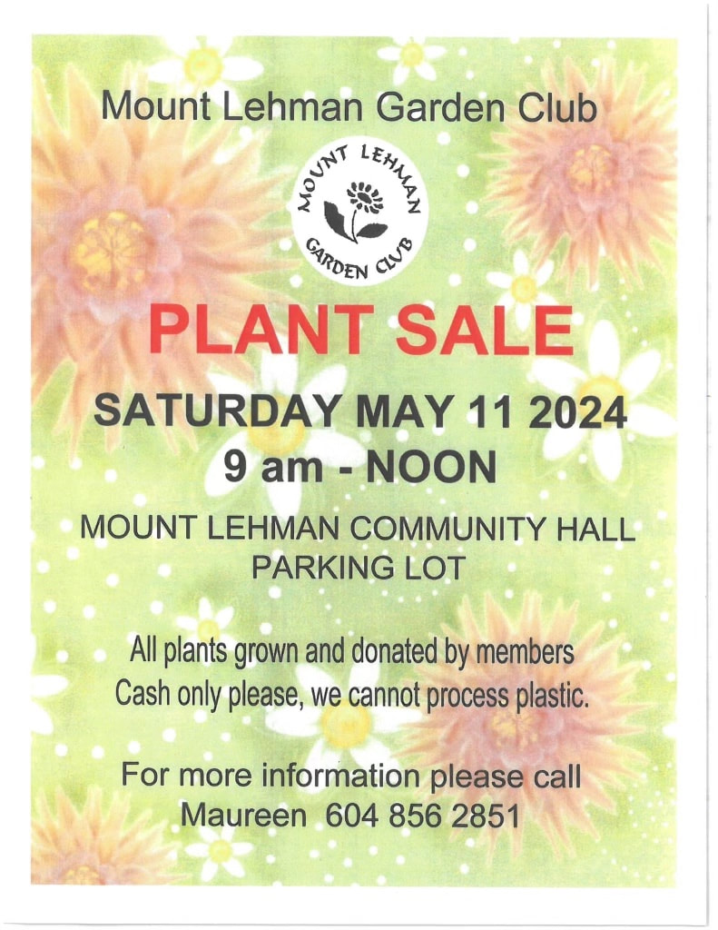 Mt Lehman Garden Club Plant Sale